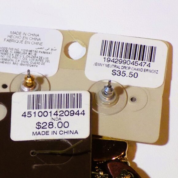 New Lot 4 Chico's Necklace & Earrings Bundle.  Boho Statement Earth-Tones - Picture 4 of 13